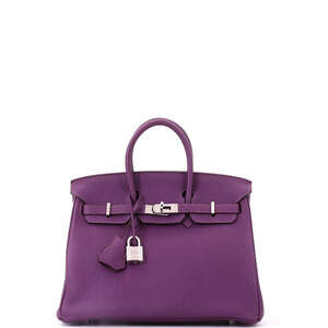 Hermes Birkin 25 Purple Togo with Palladium Hardware